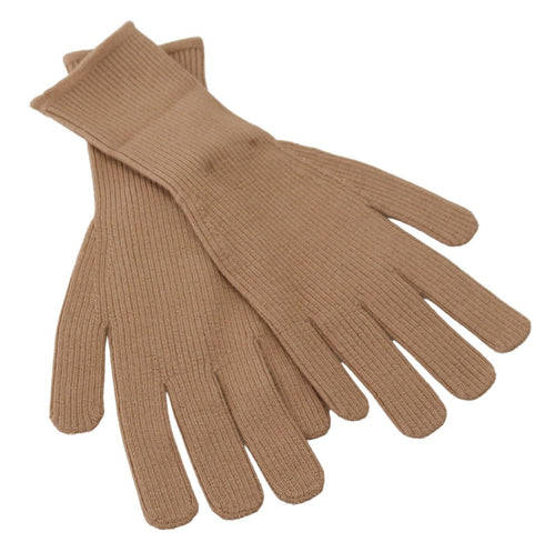 Dolce & Gabbana Elegant Beige Cashmere Winter Men's Gloves