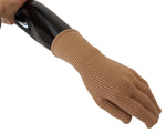 Dolce & Gabbana Elegant Beige Cashmere Winter Men's Gloves