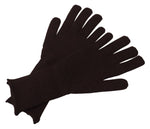 Dolce & Gabbana Elegant Silk Cashmere Brown Men's Gloves