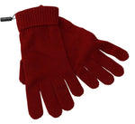 Dolce & Gabbana Elegant Red Cashmere Winter Men's Gloves