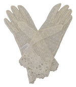 Dolce & Gabbana Chic White Wrist Length Women's Gloves