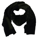 Dolce & Gabbana Elegant Wool Scarf in Black & Men's Green