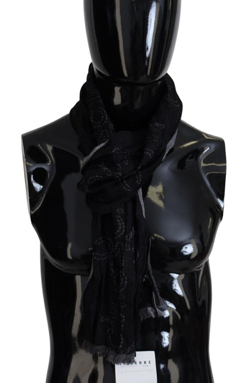 Costume National Elegant Italian Wool Men's Scarf Men's Wrap