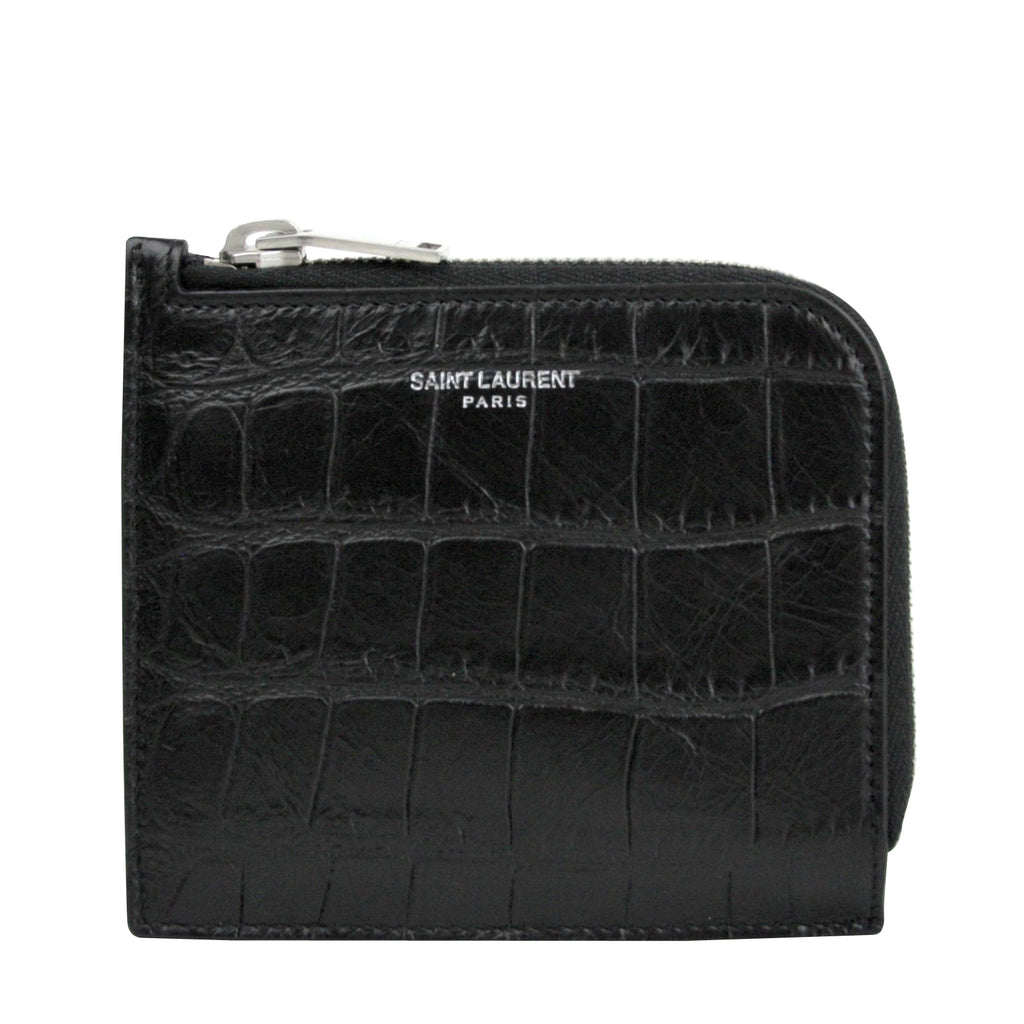 Saint Laurent Leather Card Holder - Black - Wallets