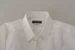 Dolce & Gabbana Elegant White Cotton Dress Men's Shirt