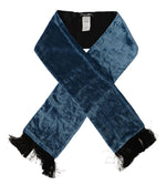 Dolce & Gabbana Elegant Silk Men's Scarf in Regal Men's Blue