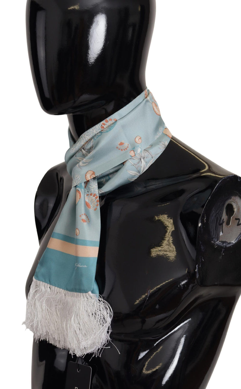 Dolce & Gabbana Elegant Silk Scarf with Shell Men's Motif