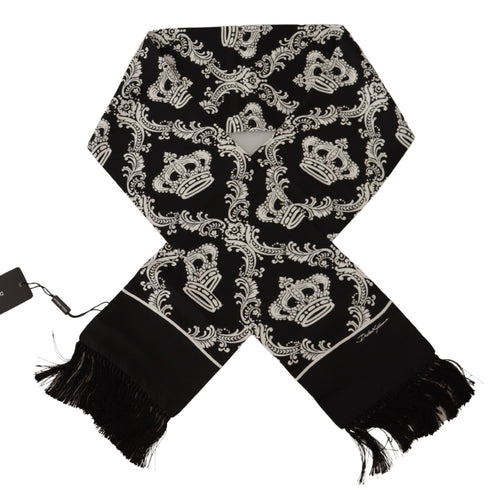 Dolce & Gabbana Regal Crown Silk Men's Men's Scarf