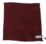 Dolce & Gabbana Elegant Red Silk Square Scarf Men's Wrap