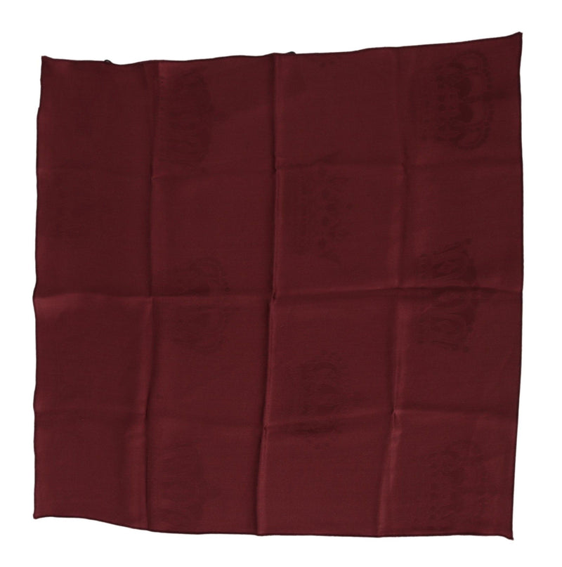 Dolce & Gabbana Elegant Red Silk Square Scarf Men's Wrap