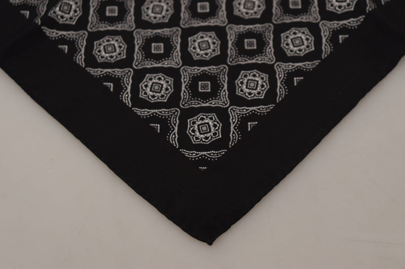 Dolce & Gabbana Elegant Geometric Silk Square Men's Scarf