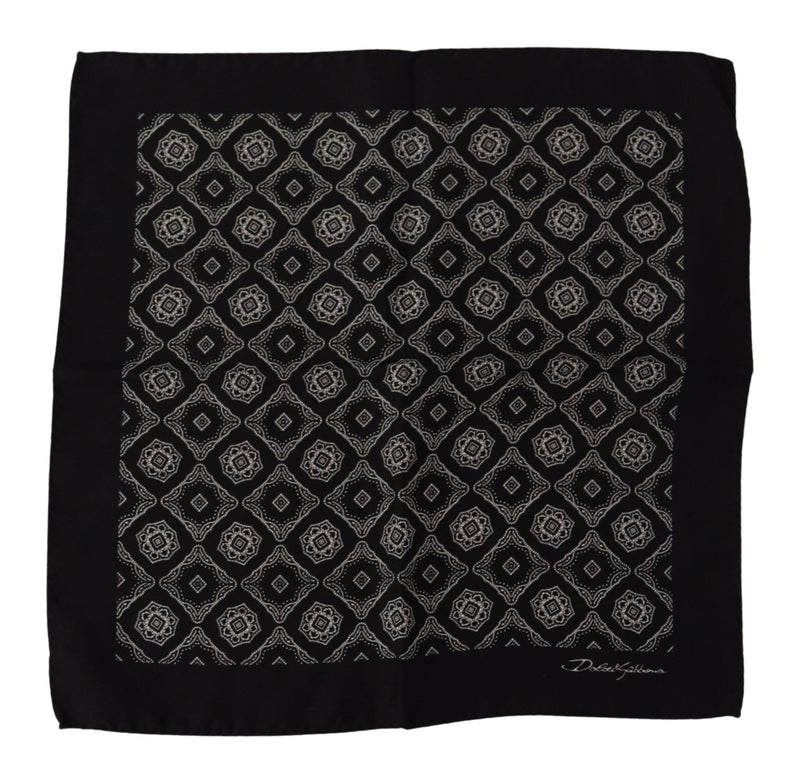 Dolce & Gabbana Elegant Geometric Silk Square Men's Scarf