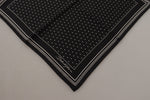 Dolce & Gabbana Elegant Black Silk Polka Dot Men's Men's Scarf