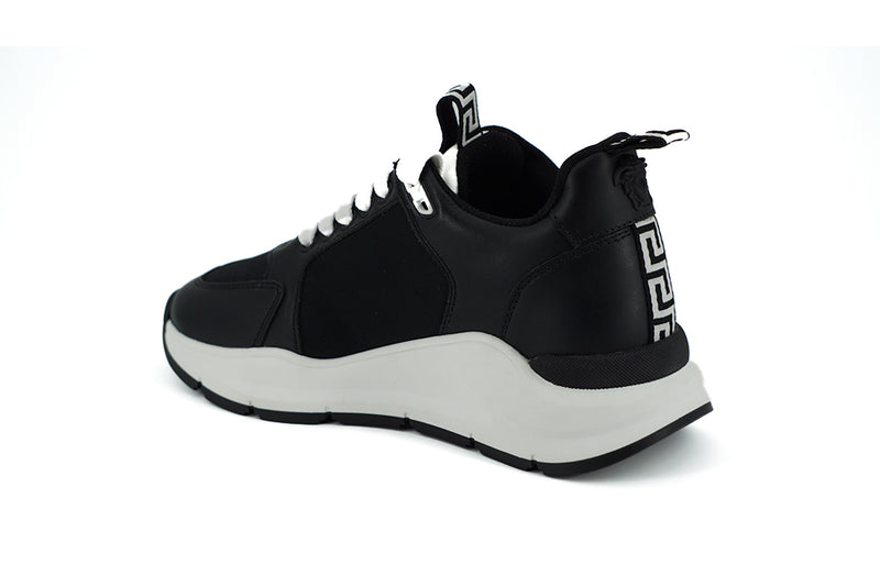 Versace Elegant Monochrome Leather Women's Sneakers