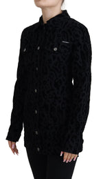 Dolce & Gabbana Chic Leopard Pattern Denim Women's Jacket