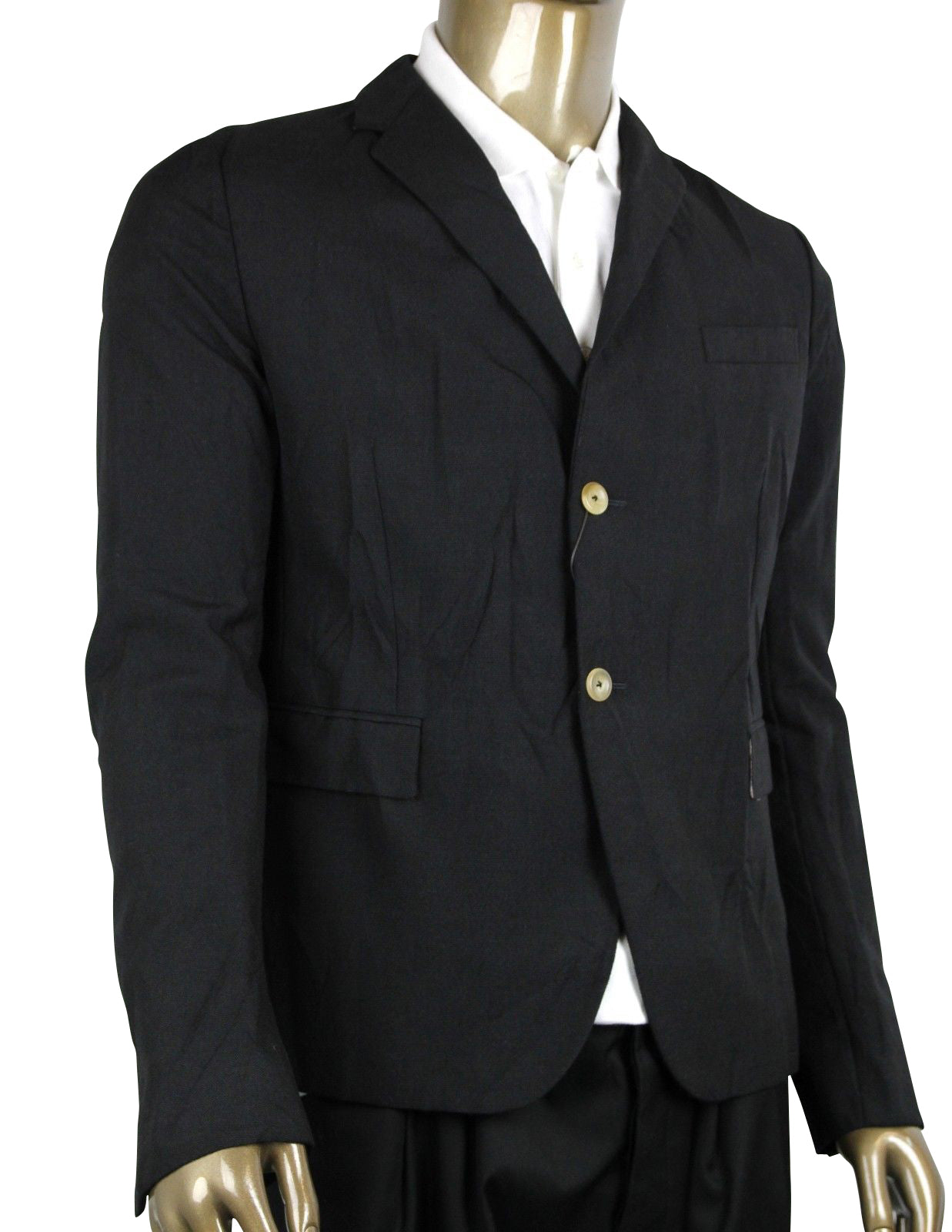 Gucci Men's Formal 2 Buttons 1 Vent Black Wool / Mohair Jacket