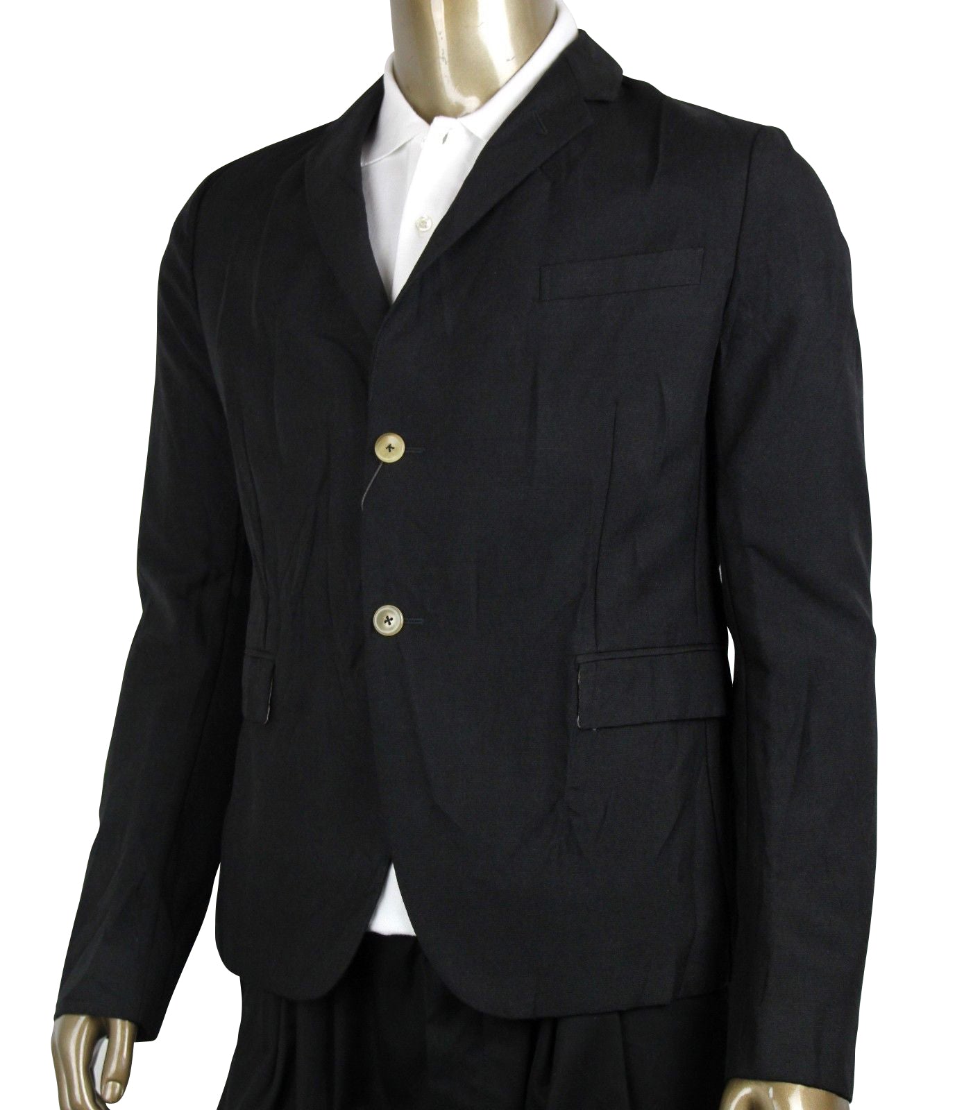 Gucci Men's Formal 2 Buttons 1 Vent Black Wool / Mohair Jacket