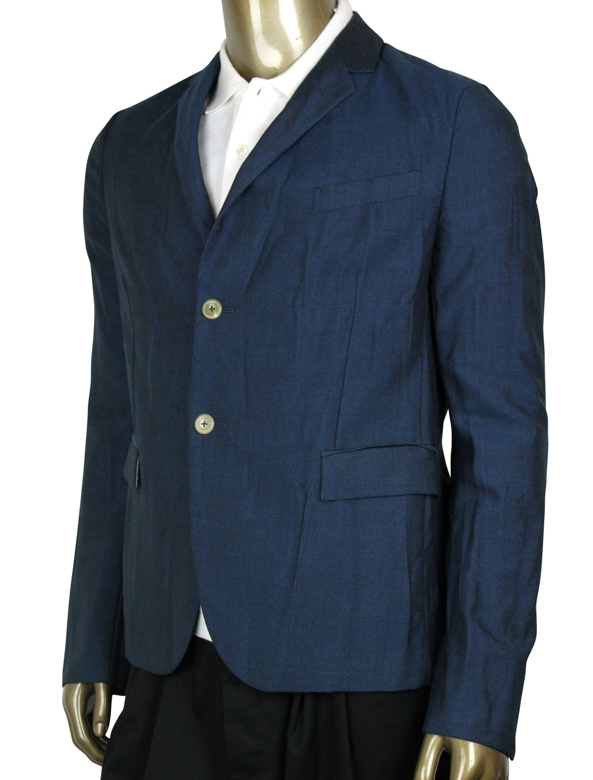 Gucci Men's Formal Blue Saphire Wool / Mohair 2 Buttons Jacket