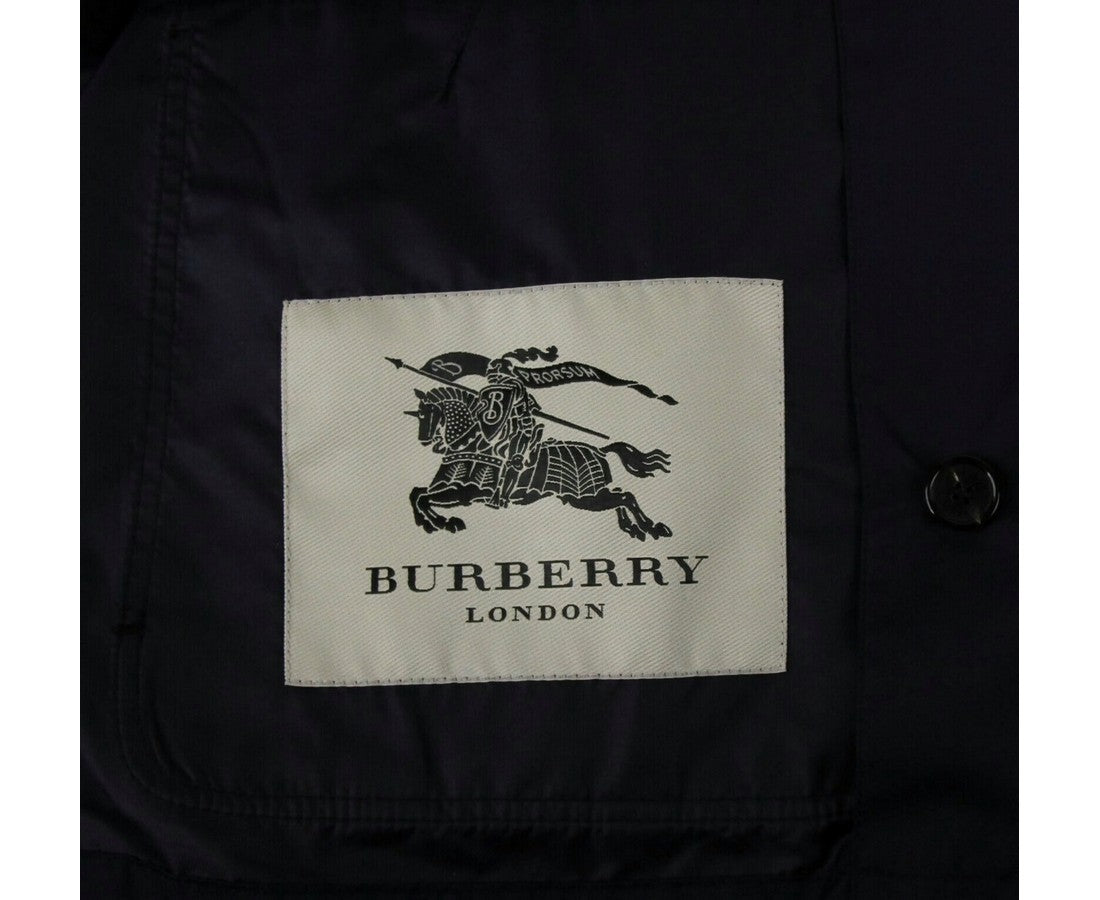 Burberry London Men's Dark Blue Polyester/Silk Jacket