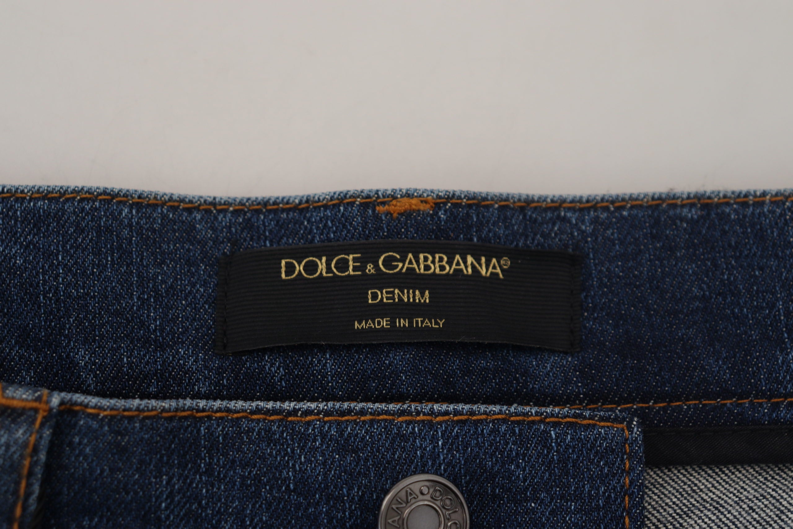 Dolce & Gabbana Elegant Floral Lace Front Women's Denim