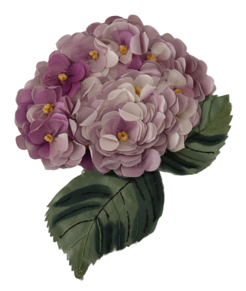 Dolce & Gabbana Elegant Purple Floral Silk Blend Women's Brooch