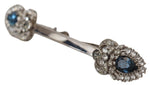 Dolce & Gabbana Elegant Sterling Silver Glass Men's Brooch