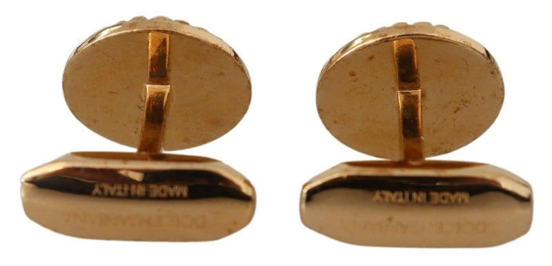 Dolce & Gabbana Elegant Gold Plated Brass Men's Men's Cufflinks