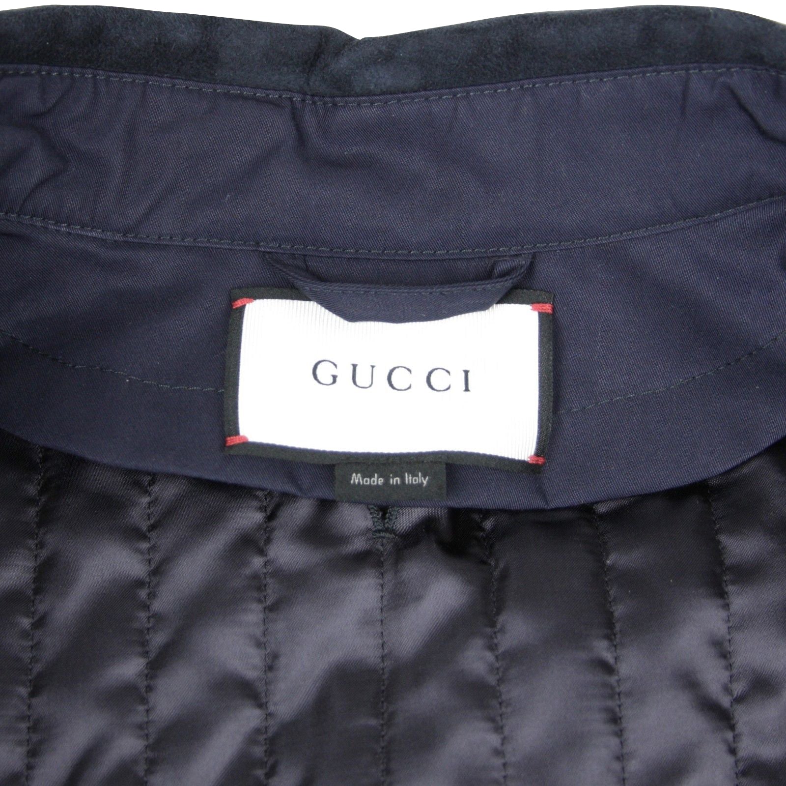 Gucci Men's Washed Gabardine Midnight Blue Cotton / Polyester Jacket