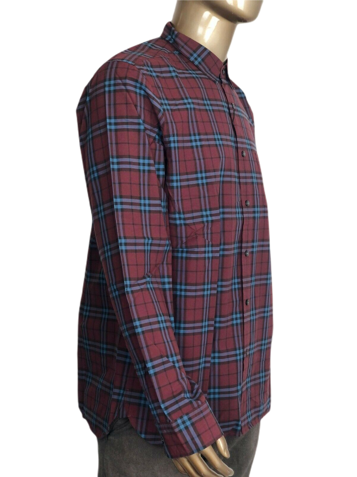 blue plaid burberry shirt