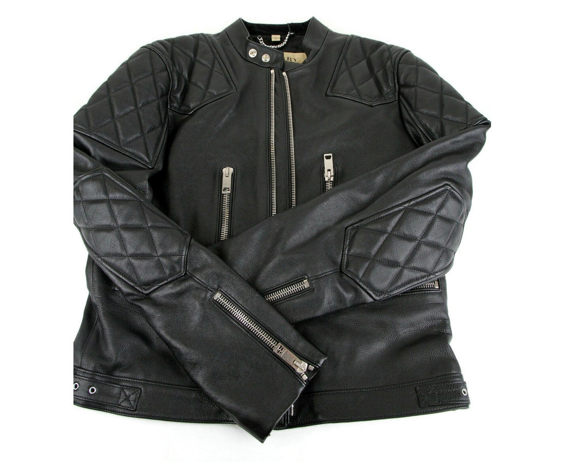 Burberry black hot sale leather jacket