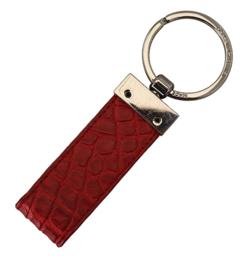 Dolce & Gabbana Chic Red Leather Keychain & Charm Women's Accessory