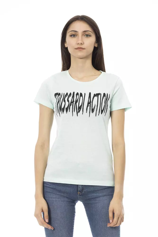 Trussardi Action Light Blue Cotton Women Women's Top