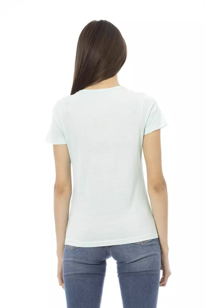 Trussardi Action Light Blue Cotton Women Women's Top