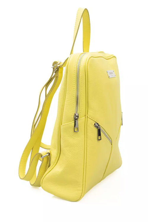 Baldinini Trend Sunshine Yellow Leather Women's Backpack