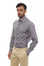 Billionaire Italian Couture Black Cotton Men Men's Shirt