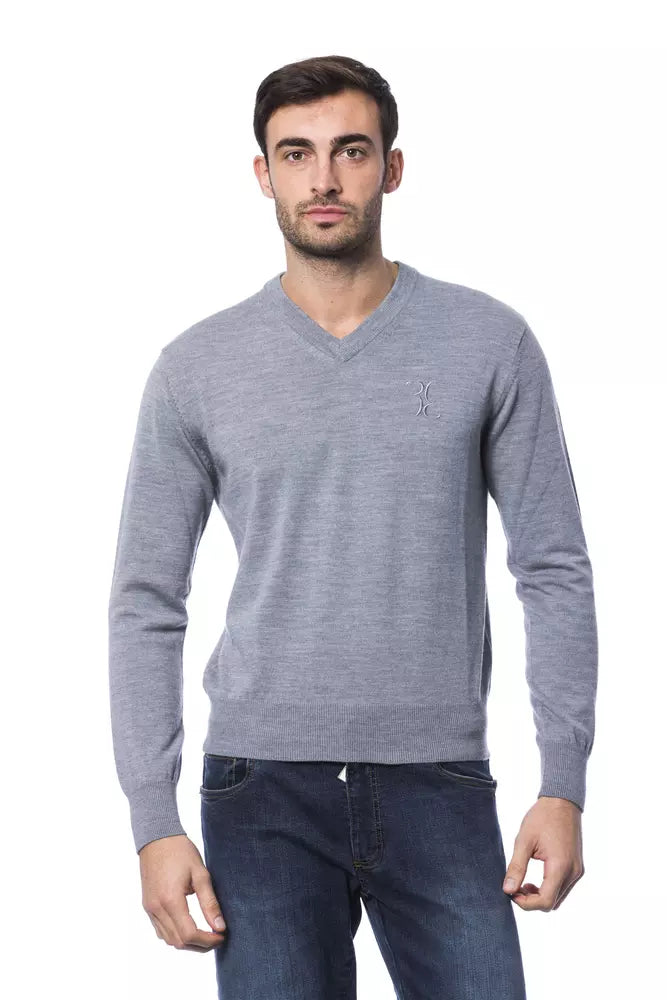 Billionaire Italian Couture Gray Merino Wool Men Men's Sweater