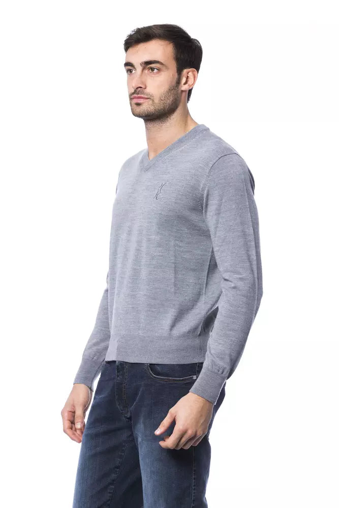 Billionaire Italian Couture Gray Merino Wool Men Men's Sweater