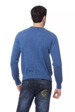 Billionaire Italian Couture Embroidered Merino Wool Crew Neck Men's Sweater