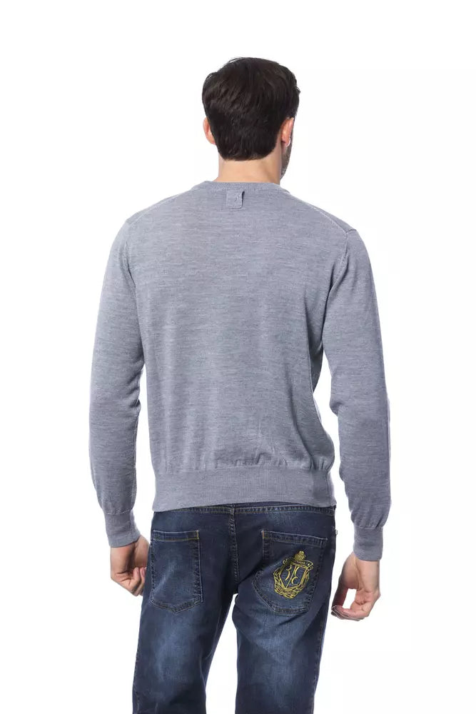 Billionaire Italian Couture Gray Merino Wool Men Men's Sweater