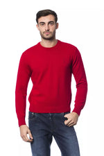 Billionaire Italian Couture Red Merino Wool Men Men's Sweater