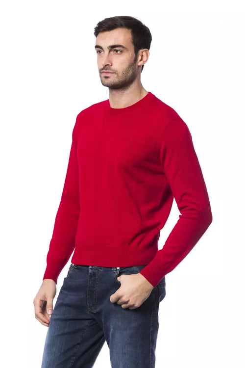 Billionaire Italian Couture Red Merino Wool Men Men's Sweater