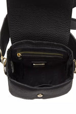 Pompei Donatella Black Leather Women Crossbody Women's Bag