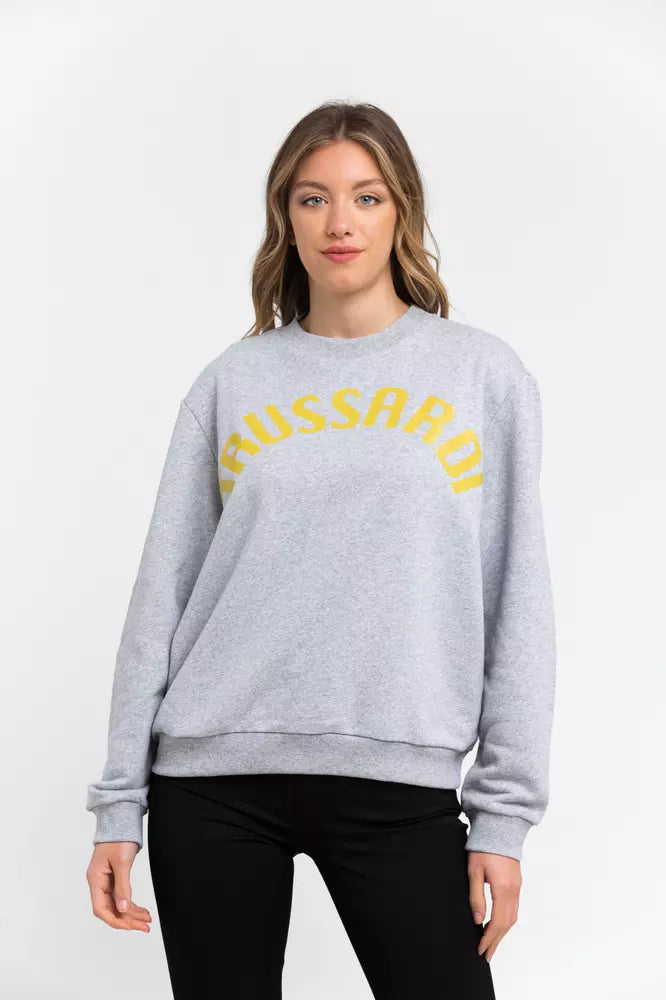 Trussardi Gray Cotton Women Women's Sweater