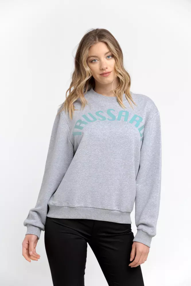 Trussardi Gray Cotton Women Women's Sweater