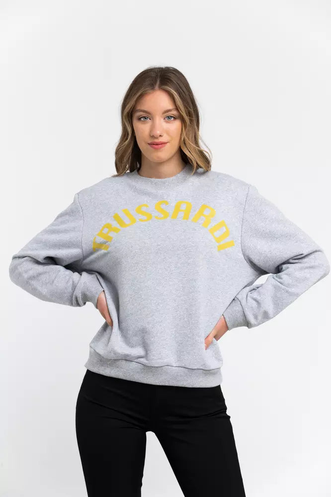 Trussardi Gray Cotton Women Women's Sweater