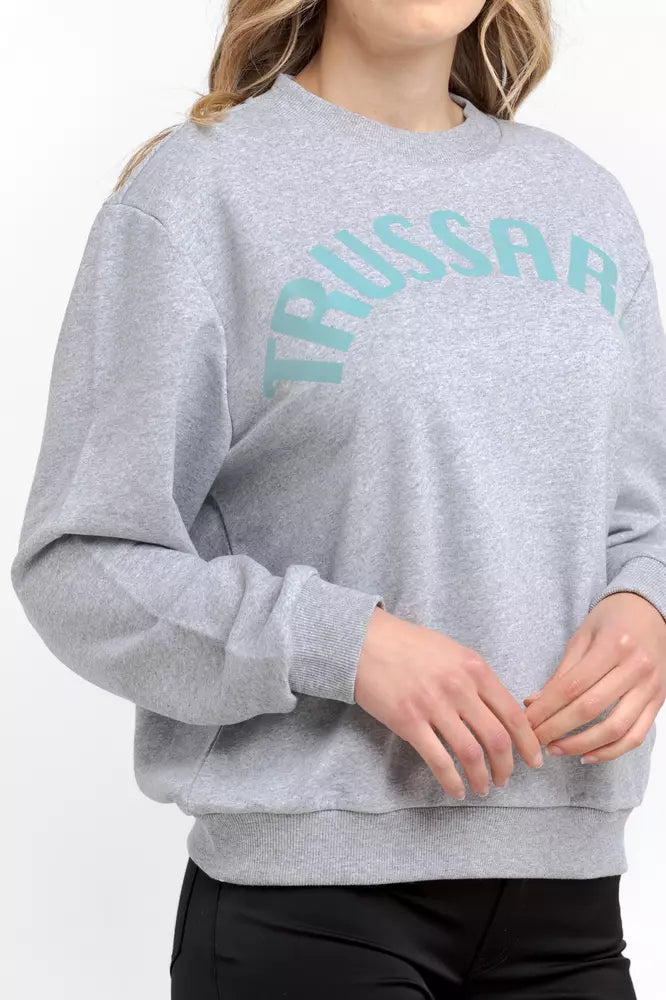 Trussardi Gray Cotton Women Women's Sweater