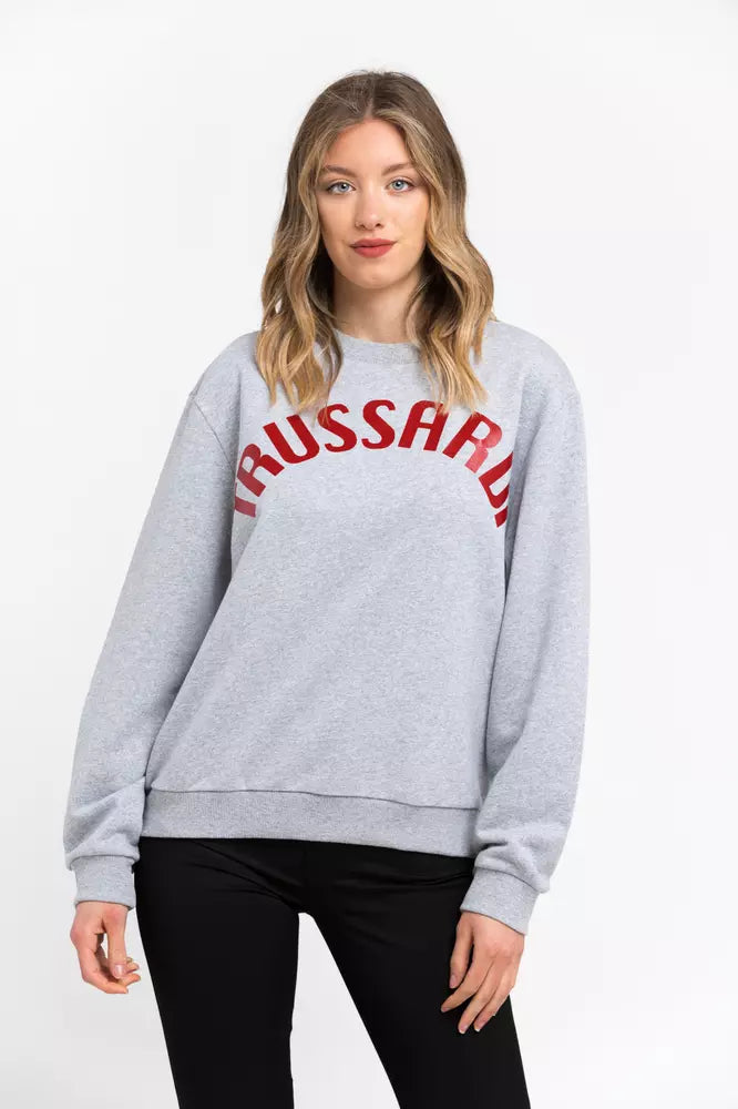 Trussardi Gray Cotton Women Women's Sweater