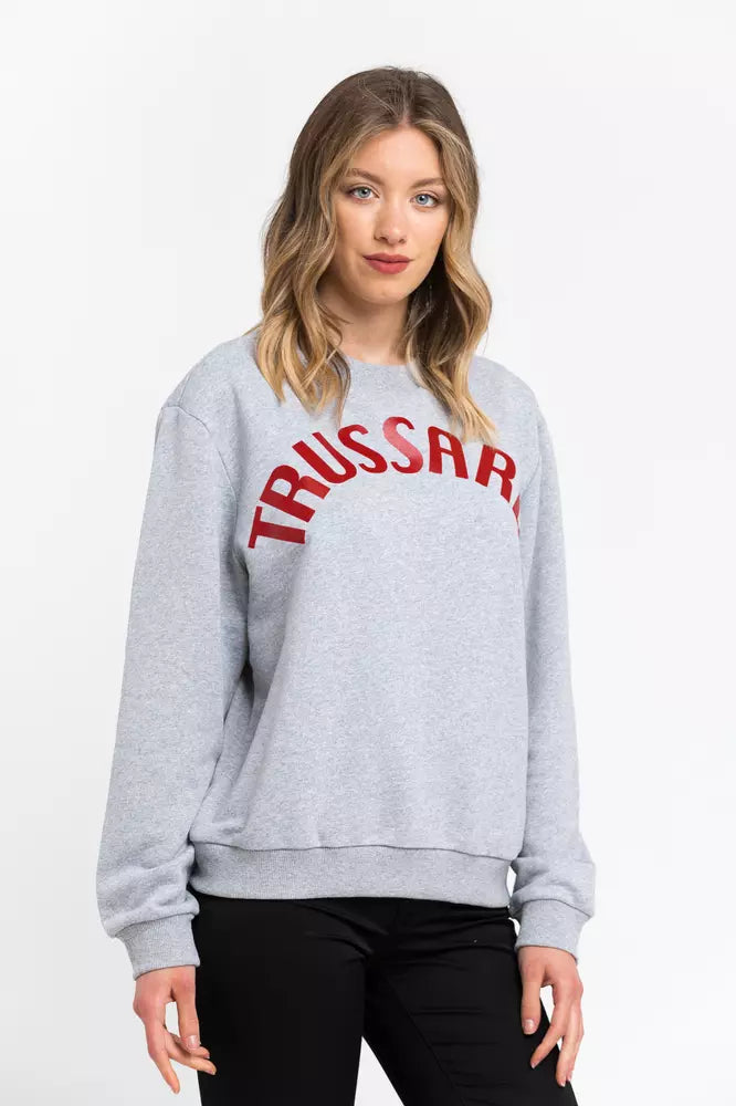 Trussardi Gray Cotton Women Women's Sweater