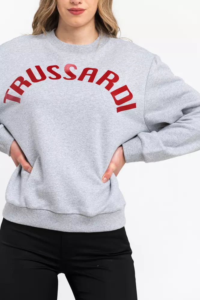 Trussardi Gray Cotton Women Women's Sweater