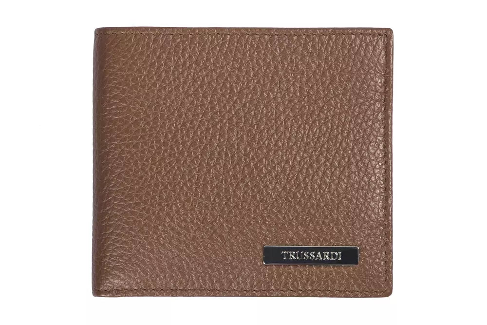 Trussardi Brown Leather Men Men's Wallet